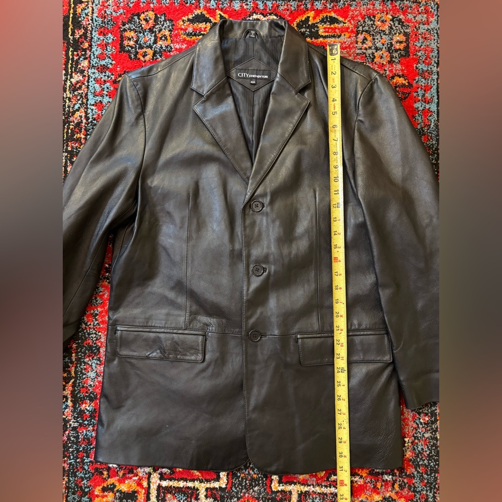 Jones New York Black Leather Jacket - Picture 4 of 7